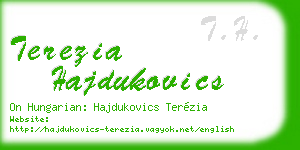 terezia hajdukovics business card